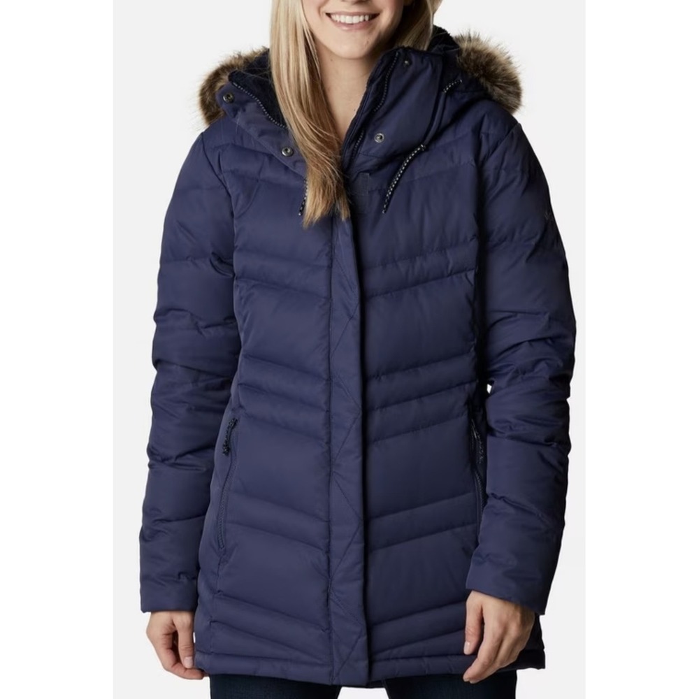 NWT Women's Small Columbia St. Cloud Hooded Mid Down Jacket, Black - $230 MSRP‎